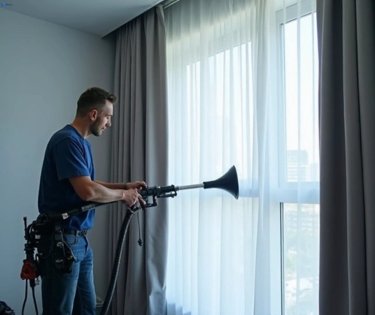 Professional commercial curtain cleaning process equipment Matty Curtain Cleaning blackett-nsw